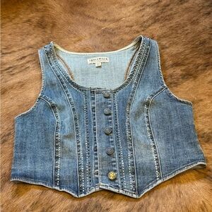 Idyllwind Denim Vest with rhinestones